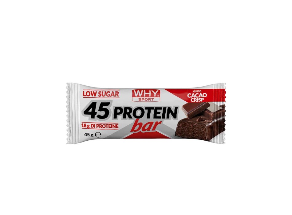 45 PROTEIN BAR - Barretta proteica al 40% a basso contenuto di zuccheri WHY SPORT