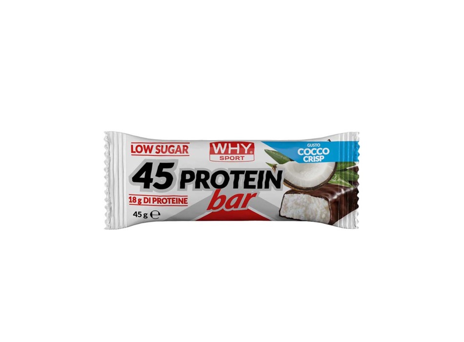 45 PROTEIN BAR - Barretta proteica al 40% a basso contenuto di zuccheri WHY SPORT