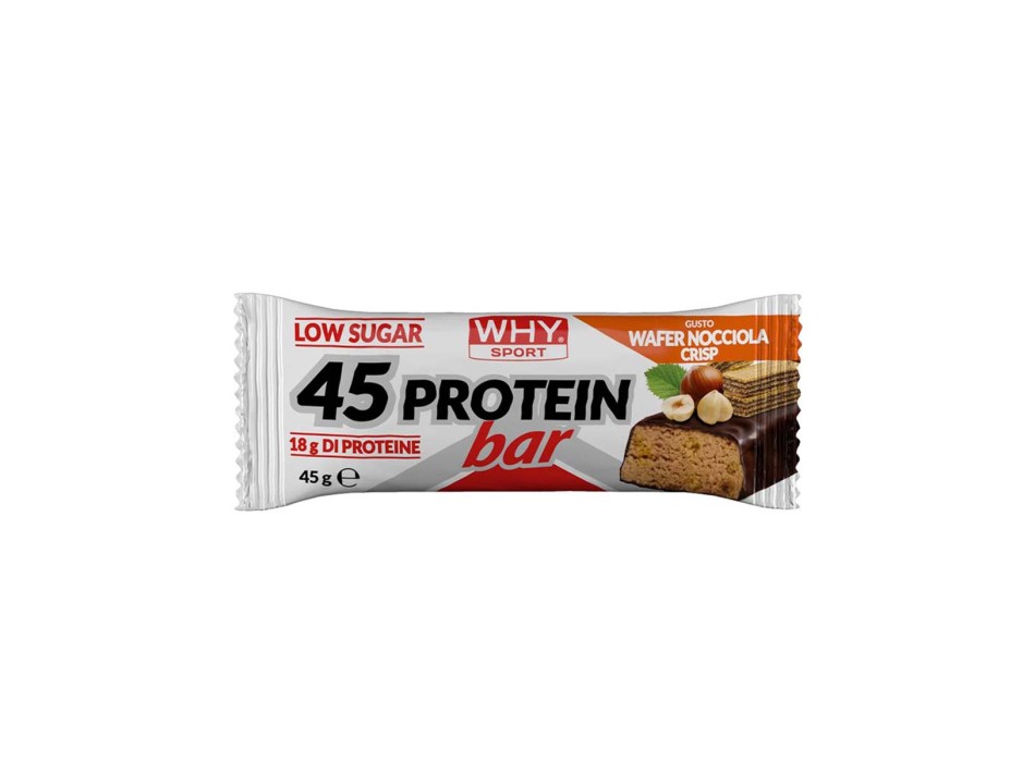 45 PROTEIN BAR - Barretta proteica al 40% a basso contenuto di zuccheri WHY SPORT