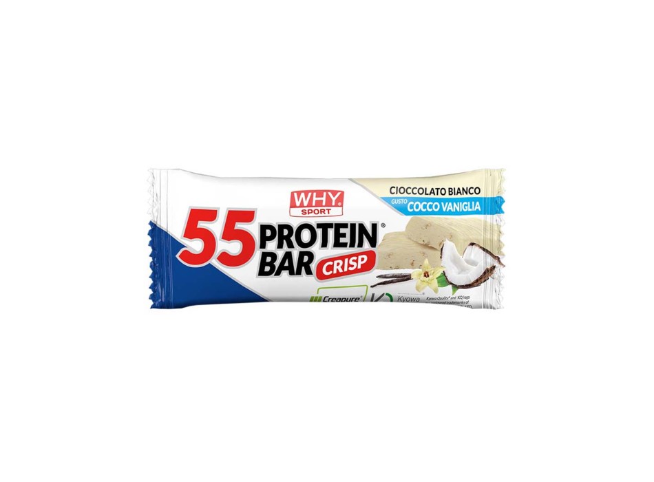 55 PROTEIN BAR - Barretta proteica con aggiunta di creatine e vitamine WHY SPORT