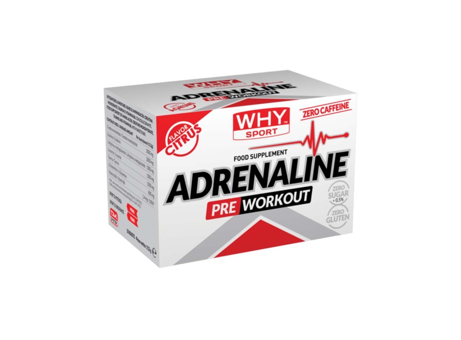 ADRENALINE - Pre-workout con vitamina b6, creatina, beta-alanina e taurina WHY SPORT