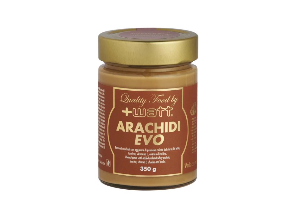 ARACHIDI EVO - Burro di arachidi con aggiunta di proteine, taurina, vitamina E, colina e inulina +WATT