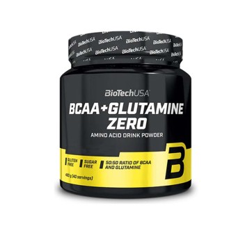 BCAA+GLUTAMINE ZERO - Aminoacidi ramificati 2:1:1 con L-glutammina BIOTECH USA