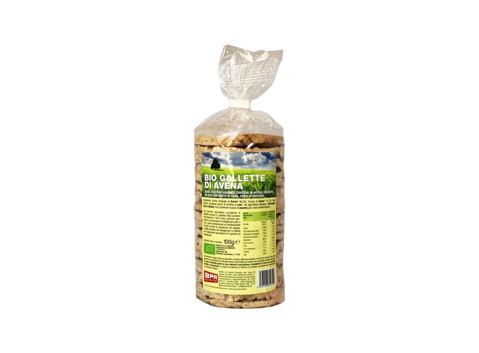 BIO GALLETE D'AVENA - Gallete di avena biologiche BPR NUTRITION