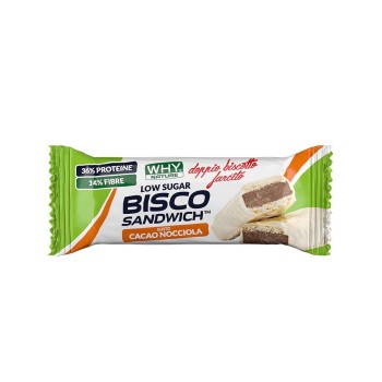 BISCO SANDWICH - Barretta proteica con doppio biscotto e crema proteica WHY NATURE