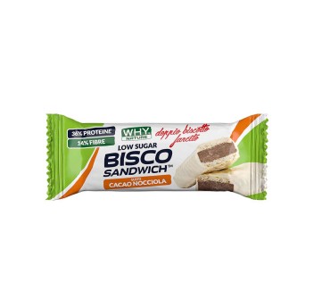 BISCO SANDWICH - Barretta proteica con doppio biscotto e crema proteica WHY NATURE