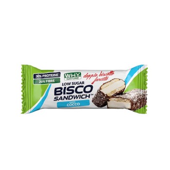 BISCO SANDWICH - Barretta proteica con doppio biscotto e crema proteica WHY NATURE