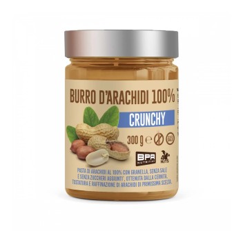 BURRO DI ARACHIDI 100% CRUNCHY - Burro di arachidi con granella di arachidi crunchy BPR NUTRITION