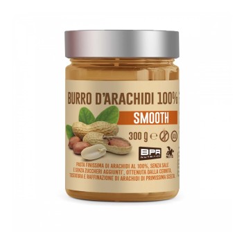 BURRO DI ARACHIDI 100% SMOOTH - Burro di arachidi a crema liscia classica BPR NUTRITION