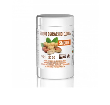 BURRO DI ARACHIDI 100% SMOOTH - Burro di arachidi a crema liscia classica BPR NUTRITION