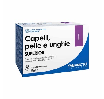 CAPELLI, PELLE E UNGHIE SUPERIOR - Integratore a sostegno di pelle, capelli e unghie YAMAMOTO NUTRITION