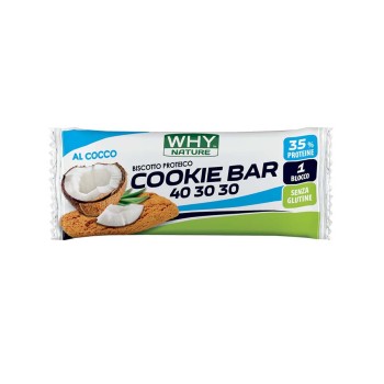 COOKIE BAR 40 30 30 - Biscotto proteico per diete a zona 40-30-30 WHY NATURE