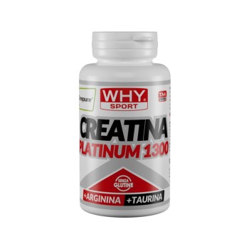 CREATINA PLATINUM 1300 - Creatina Creapure in compresse con arginina e taurina WHY SPORT