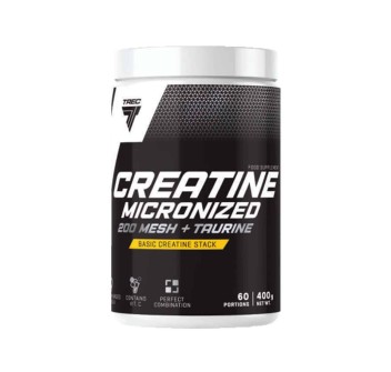 CREATINE MICRONIZED 200 MESH + TAURINE - Integratore di Creatina monoidrato microfiltrata e taurina TREC NUTRITION GROUP