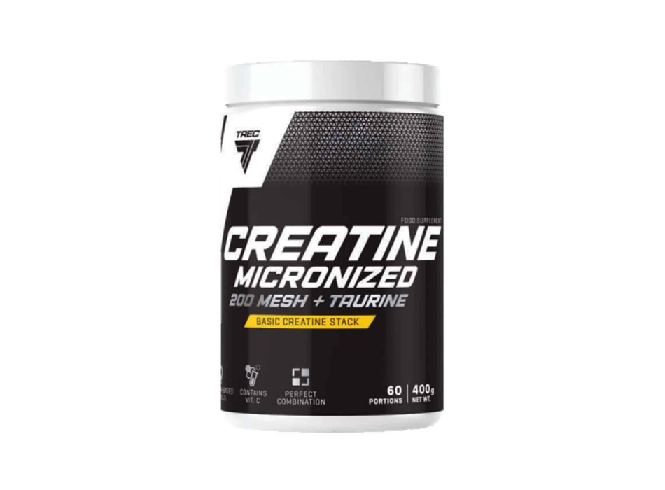 CREATINE MICRONIZED 200 MESH + TAURINE - Integratore di Creatina monoidrato microfiltrata e taurina TREC NUTRITION GROUP