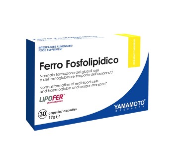 FERRO FOSFOLIPIDICO - Integratore di Ferro e vitamina C in capsule YAMAMOTO NUTRITION