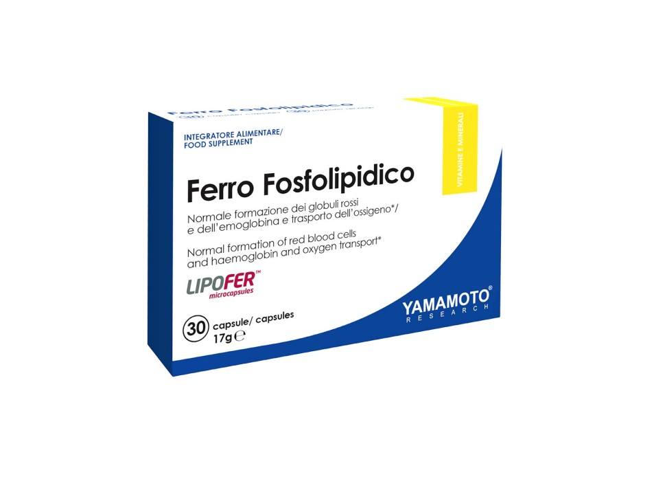 FERRO FOSFOLIPIDICO - Integratore di Ferro e vitamina C in capsule YAMAMOTO NUTRITION