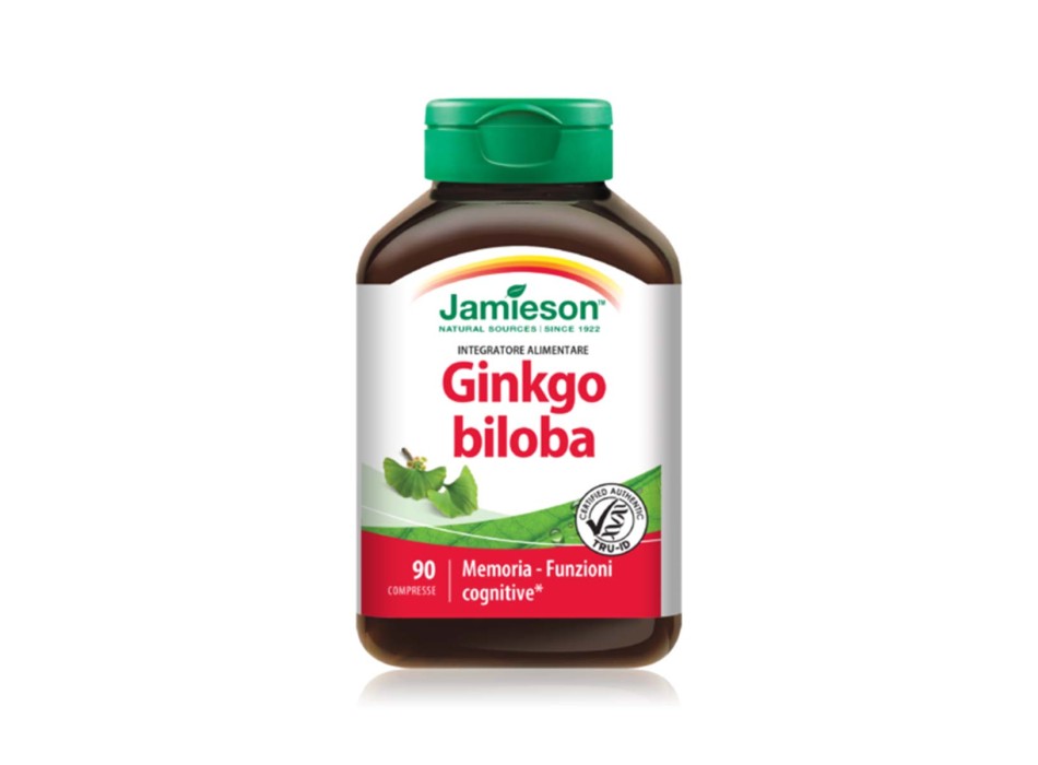 GINKGO BILOBA - JAMIESON - Integratore a base di estratto di Ginkgo Biloba in compresse JAMIESON