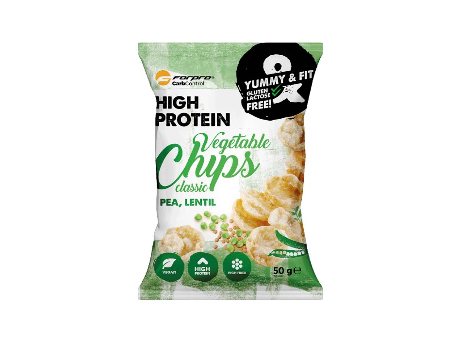 HIGH PROTEIN VEGETABLE CHIPS - Chips vegetali con proteine di pisello e lenticchie FORPRO