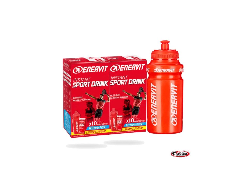 INSTANT SPORT DRINK + BORRACCIA - Integratore a base di sali minerali, carboidrati e vitamine ENERVIT