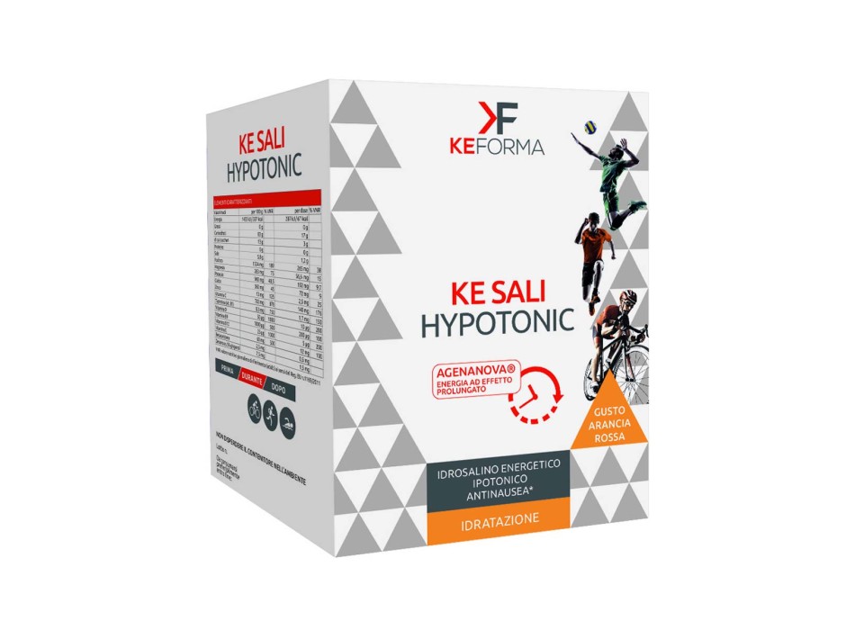 KE SALI HYPOTONIC 10 BUSTINE - Integratore a base di sali minerali, carboidrati e vitamine KEFORMA