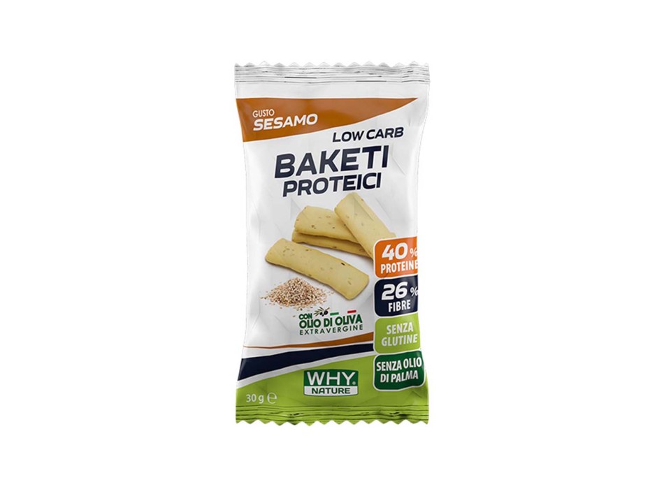 LOW CARB BAKETI PROTEICI - Grissini proteici a basso contenuto di carboidrati WHY NATURE