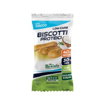 LOW CARB BISCOTTI PROTEICI - Biscotti proteici a ridotto contenuto di carboidrati WHY NATURE