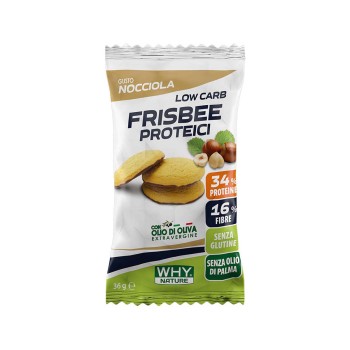 LOW CARB FRISBEE PROTEICI - Biscotti proteici a ridotto contenuto di carboidrati WHY NATURE