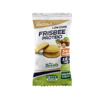 LOW CARB FRISBEE PROTEICI - Biscotti proteici a ridotto contenuto di carboidrati WHY NATURE