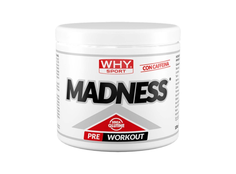 MADNESS - Pre-Workout con citrullina, beta-alanina, vitamine b3 e b5, taurina e caffeina WHY SPORT