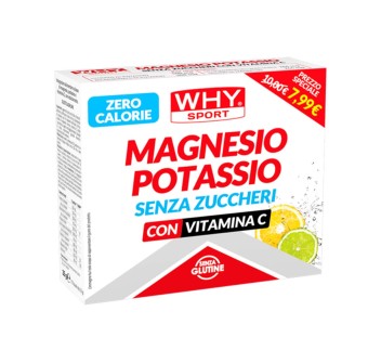 MAGNESIO E POTASSIO SENZA ZUCCHERI - Integratore a base di Magnesio e Potassio senza zuccheri WHY SPORT