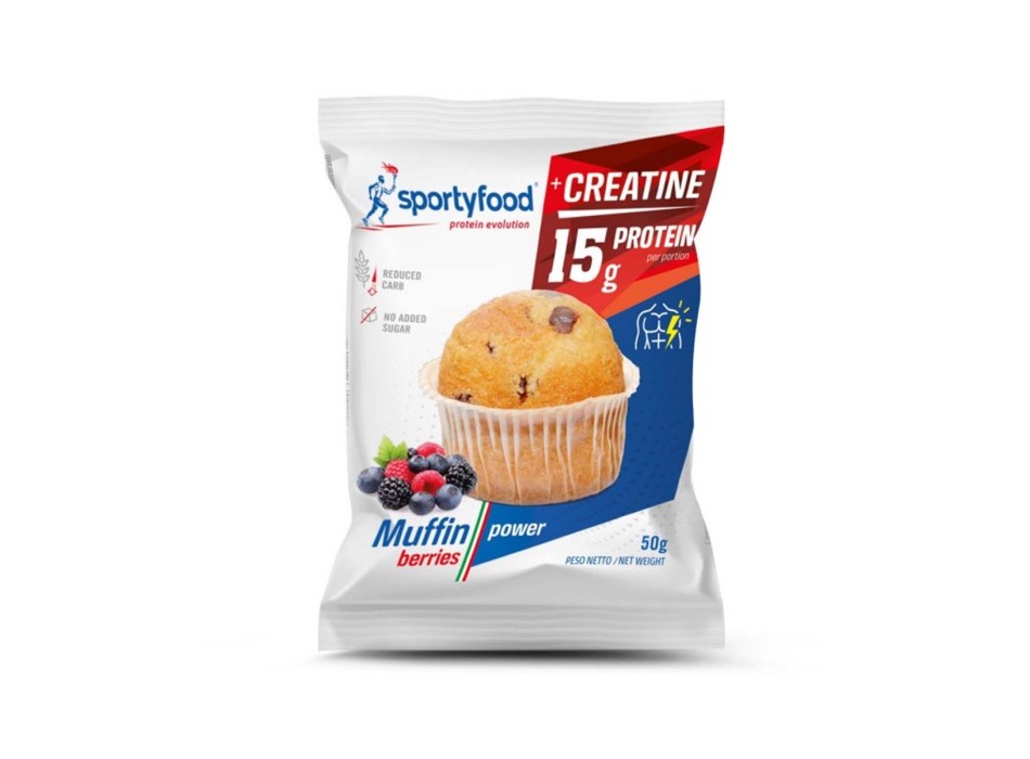 MUFFIN POWER - Muffin proteico a ridotto contenuto di carboidrati SPORTYFOOD