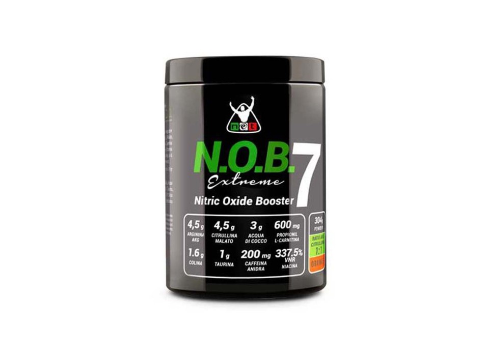 N.O.B. 7 EXTREME - Pre-workout con arginina, citrullina, taurina, caffeina e acqua di cocco NET INTEGRATORI