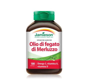 OLIO DI FEGATO DI MERLUZZO - Integratore di vitamina A, vitamina D3, EPA e DHA. JAMIESON