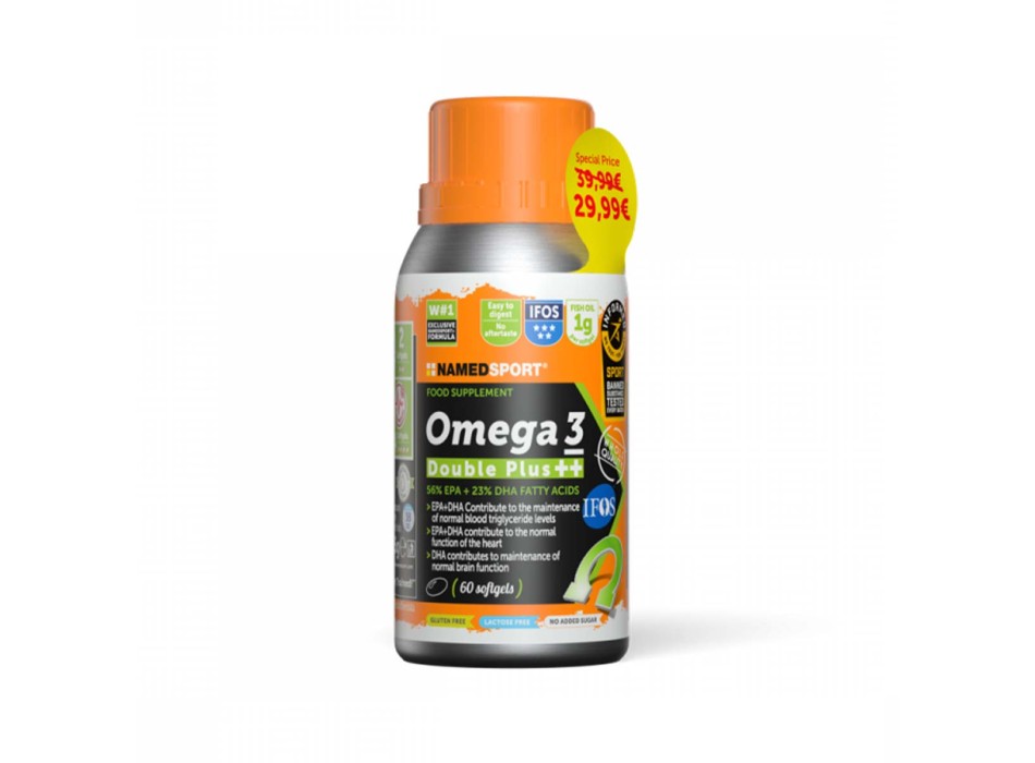 OMEGA 3 DOUBLE PLUS ++ - Integratore di Omega 3 con certificazione Ifos 5 Stelle NAMEDSPORT