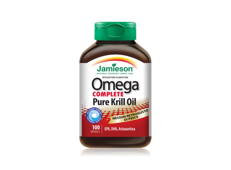 OMEGA COMPLETE PURE KRILL OIL - Integratore di Omega-3 con Astaxantina JAMIESON