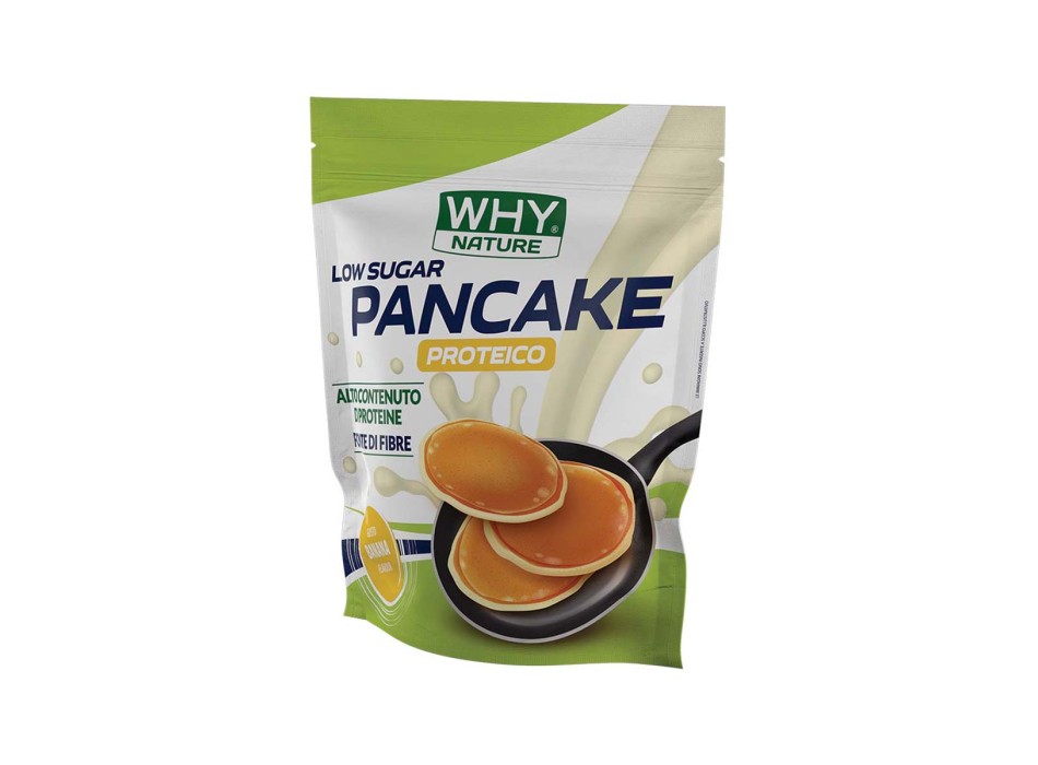 PANCAKE PROTEICO - LOW SUGAR - Preparato per pancake proteici a basso contenuto di zuccheri WHY NATURE