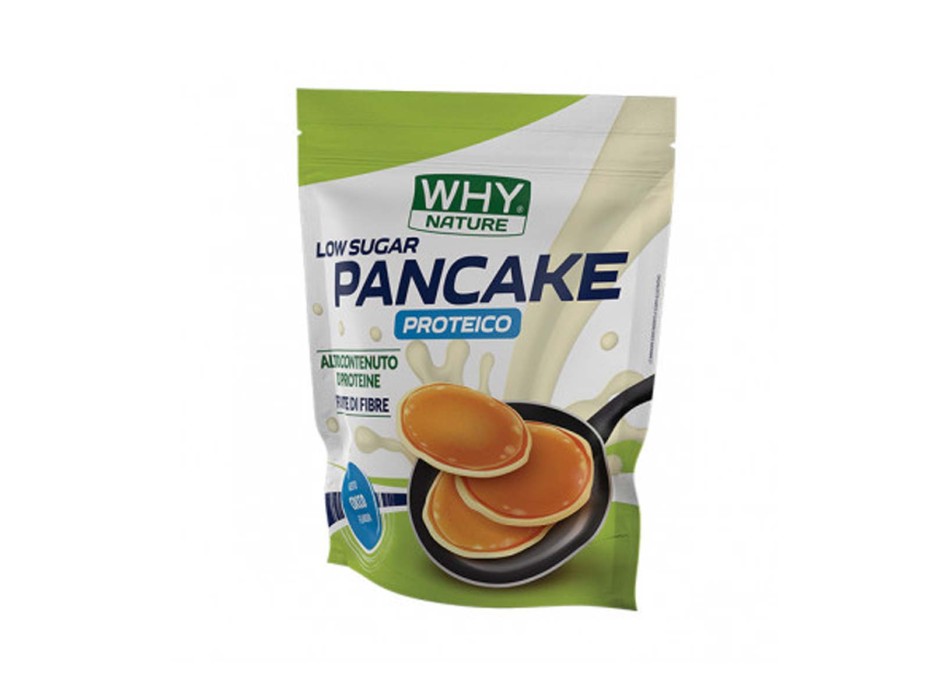 PANCAKE PROTEICO - LOW SUGAR - Preparato per pancake proteici a basso contenuto di zuccheri WHY NATURE