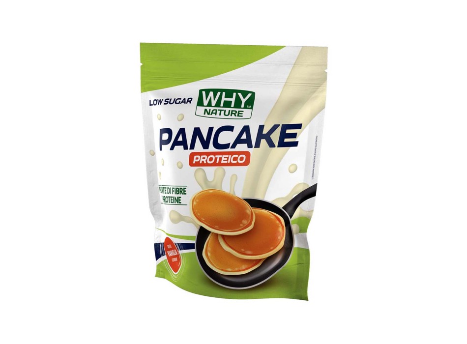 PANCAKE PROTEICO - LOW SUGAR - Preparato per pancake proteici a basso contenuto di zuccheri WHY NATURE