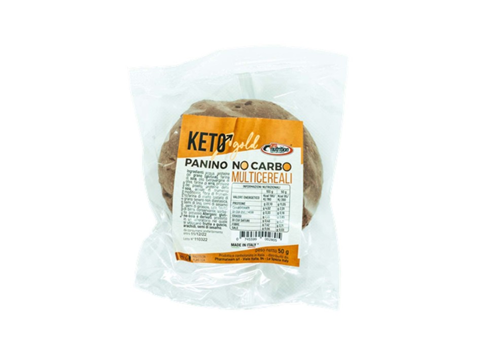 PANINO KETO NO CARBO - Panino Multicereali ideale per la dieta Ketogenica PRONUTRITION