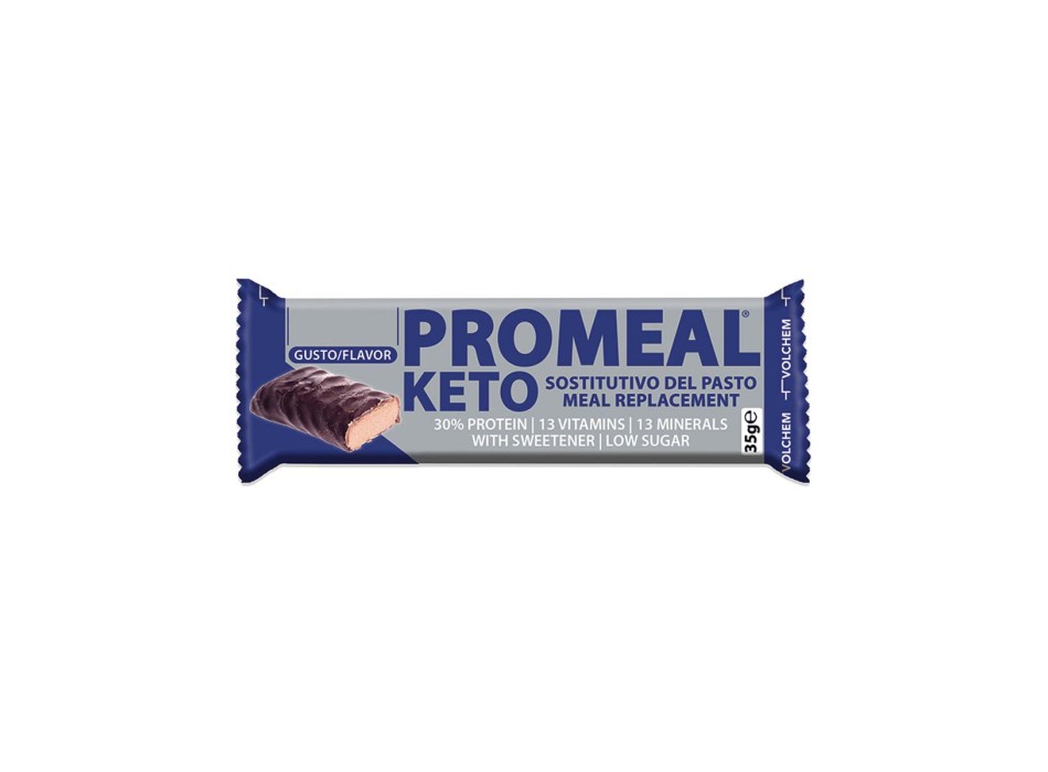 PROMEAL KETO - Barrtta proteica ideale per la dieta Ketogenica VOLCHEM