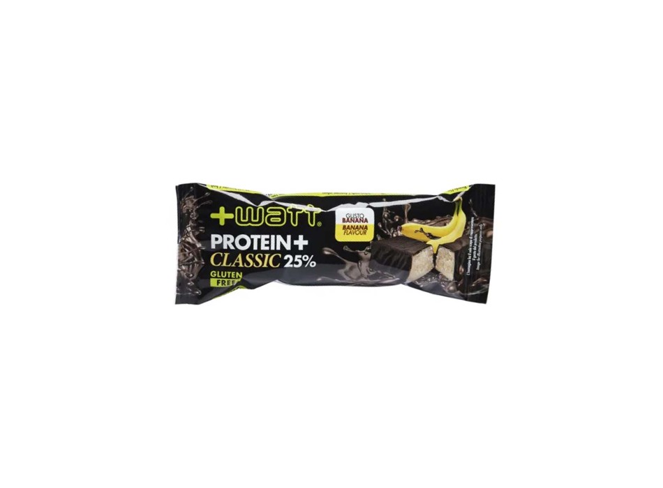 PROTEIN+CLASSIC 25% - Barretta proteica al 25%, ricoperta di cioccolato fondente +WATT