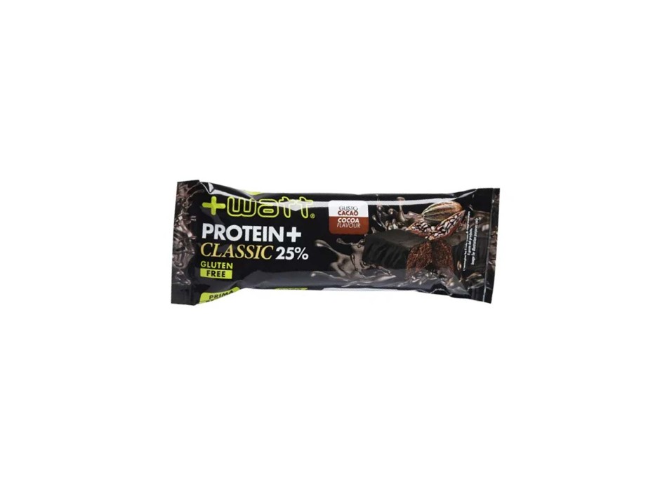 PROTEIN+CLASSIC 25% - Barretta proteica al 25%, ricoperta di cioccolato fondente +WATT