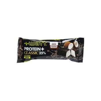 PROTEIN+CLASSIC 25% - Barretta proteica al 25%, ricoperta di cioccolato fondente +WATT