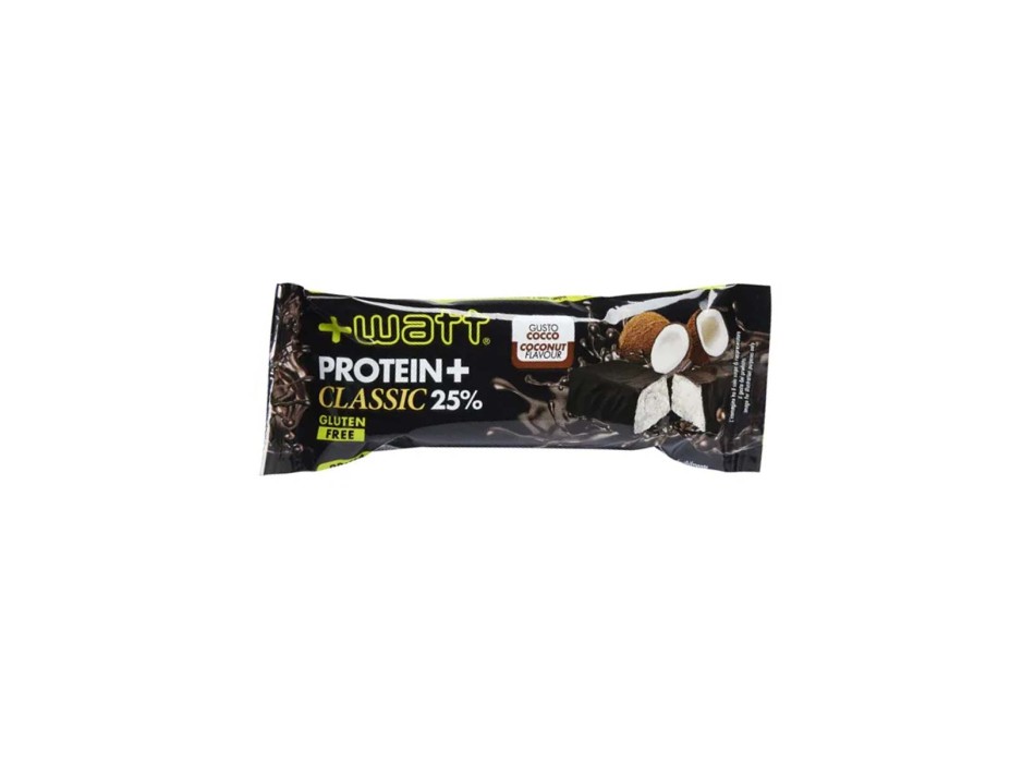 PROTEIN+CLASSIC 25% - Barretta proteica al 25%, ricoperta di cioccolato fondente +WATT