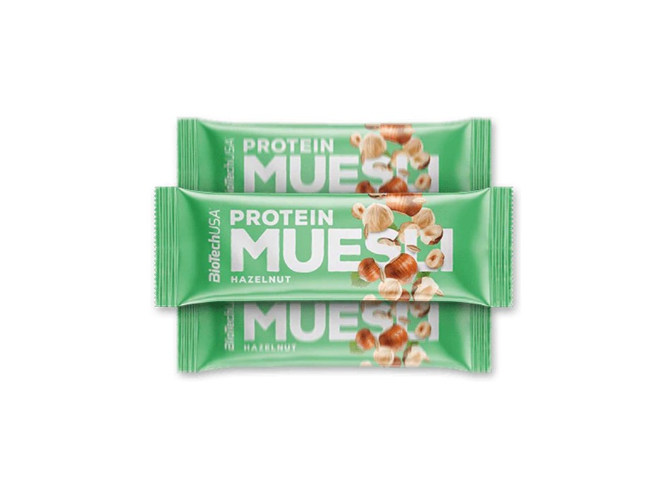 PROTEIN MUESLI - Barretta al muesli con proteine, vitamine e minerali BIOTECH USA