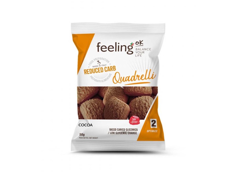 QUADRELLI OPTIMIZE - Biscotti proteici a ridotto contenuto di carboidrati FEELING OK