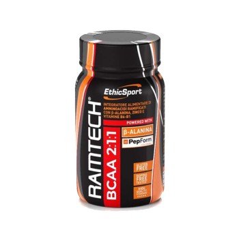 RAMTECH BCAA 2:1:1 - Aminoacidi ramificati 2:1:1 con B-alanina, Zinco e Vitamina B ETHICSPORT