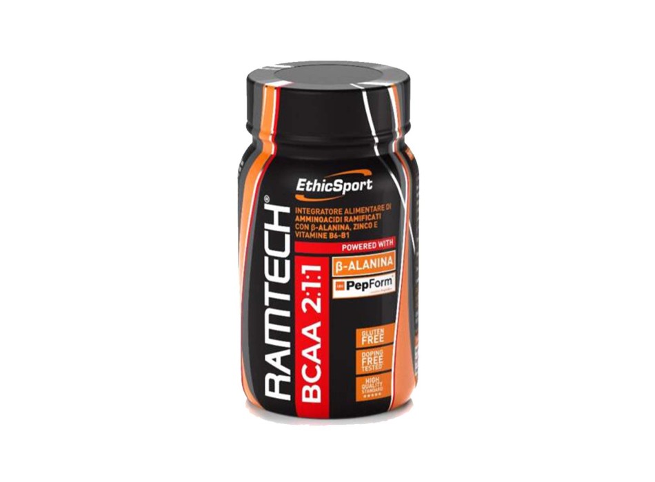 RAMTECH BCAA 2:1:1 - Aminoacidi ramificati 2:1:1 con B-alanina, Zinco e Vitamina B ETHICSPORT