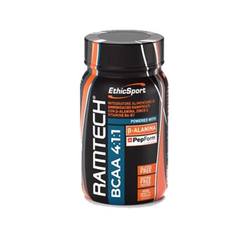 RAMTECH BCAA 4:1:1 - Aminoacidi ramificati 4:1:1 con B-alanina, Zinco e Vitamina B ETHICSPORT